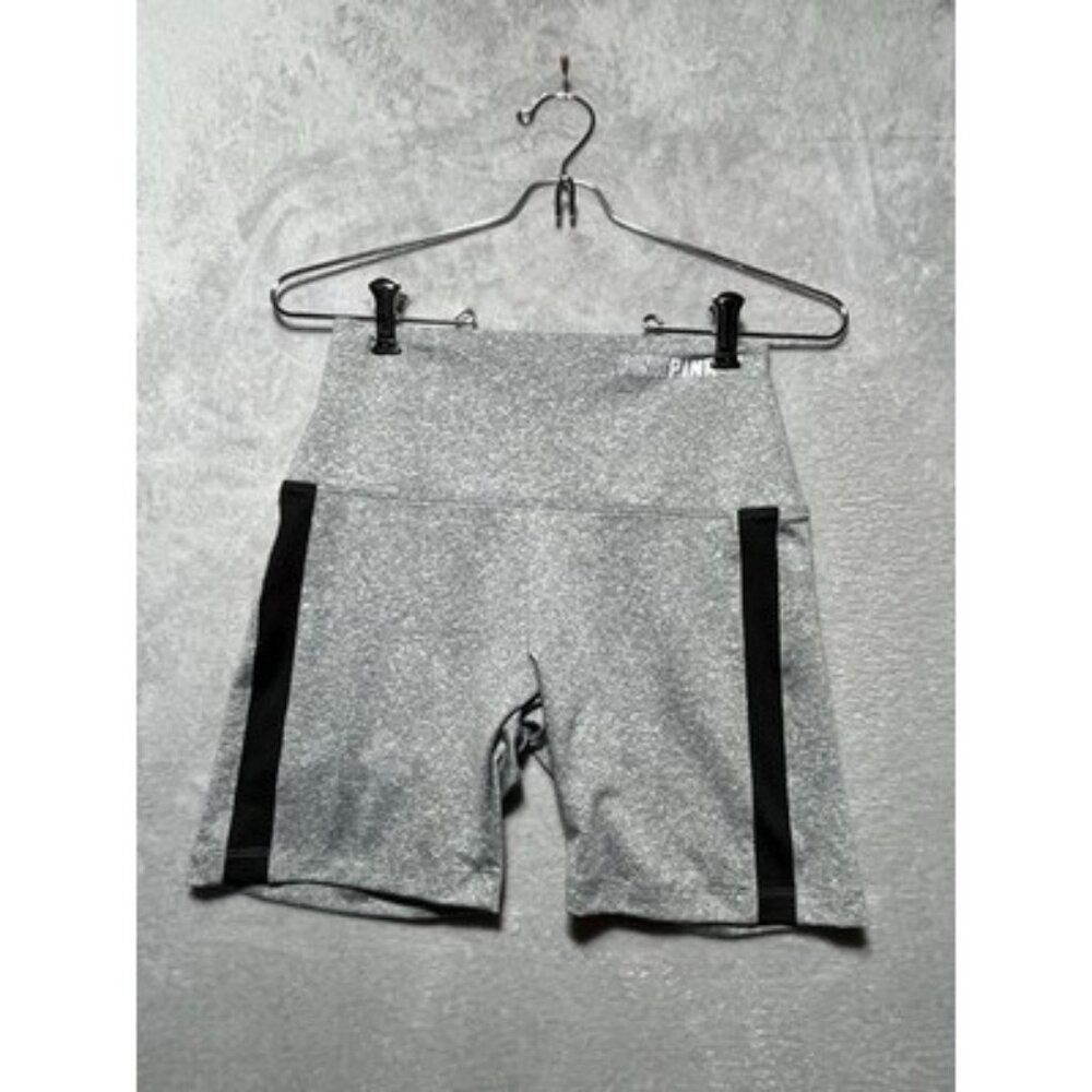 Victoria's‎ Secret PINK Active Women's Gray Black 6" Bike Shorts Size Small 24"